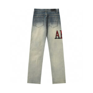 AMIRI Embroidered Distressed Denim Pants Pierced Street Fit