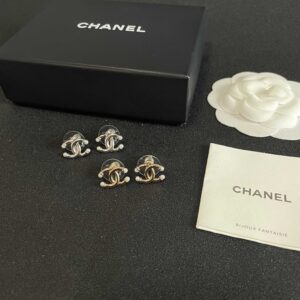 Chanel Medieval Letter Earrings Elegant Vintage Luxury Statement