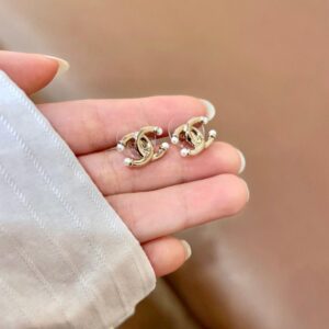 Chanel Medieval Letter Earrings Elegant Vintage Luxury Statement