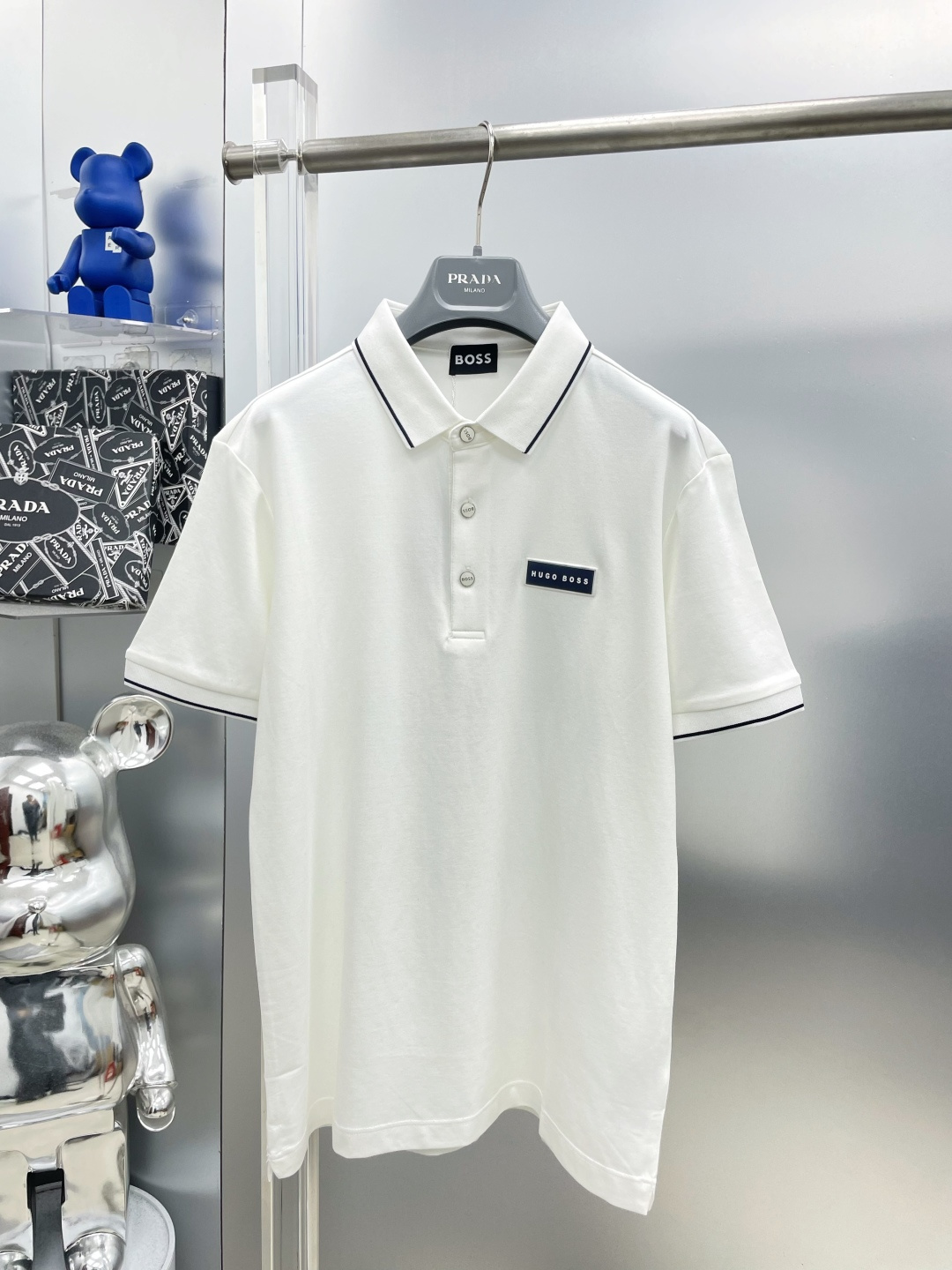BOSS 25SS Logo Polo T-Shirt Premium Silk Cotton Edition