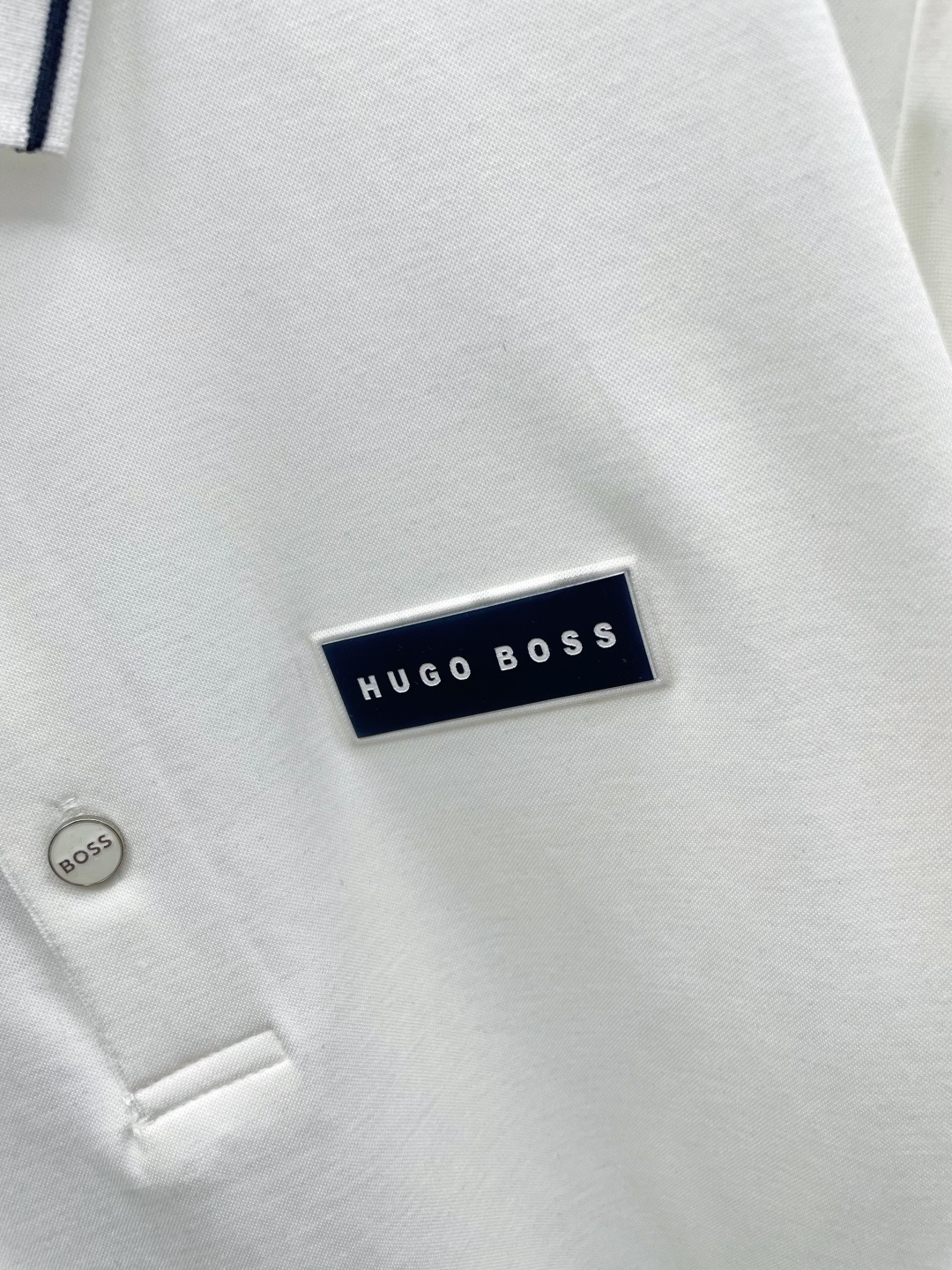 BOSS 25SS Logo Polo T-Shirt Premium Silk Cotton Edition - Image 4