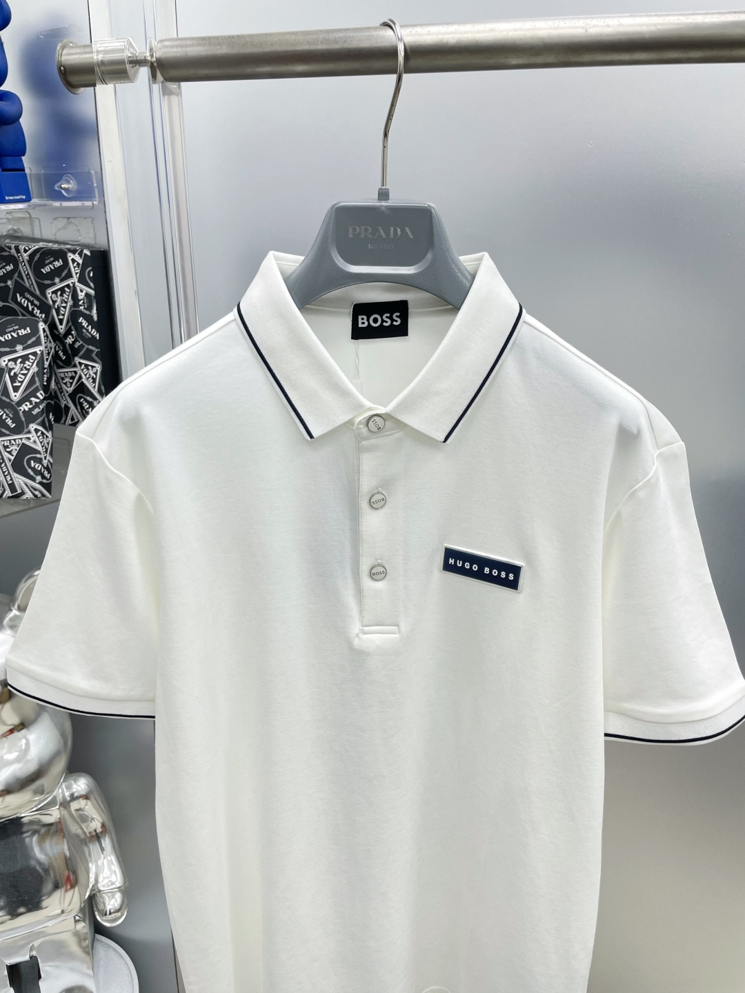 BOSS 25SS Logo Polo T-Shirt Premium Silk Cotton Edition - Image 7