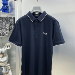 Armani 25SS EA7 3M Reflective Logo Polo T-Shirt Premium Silk Cotton Edition