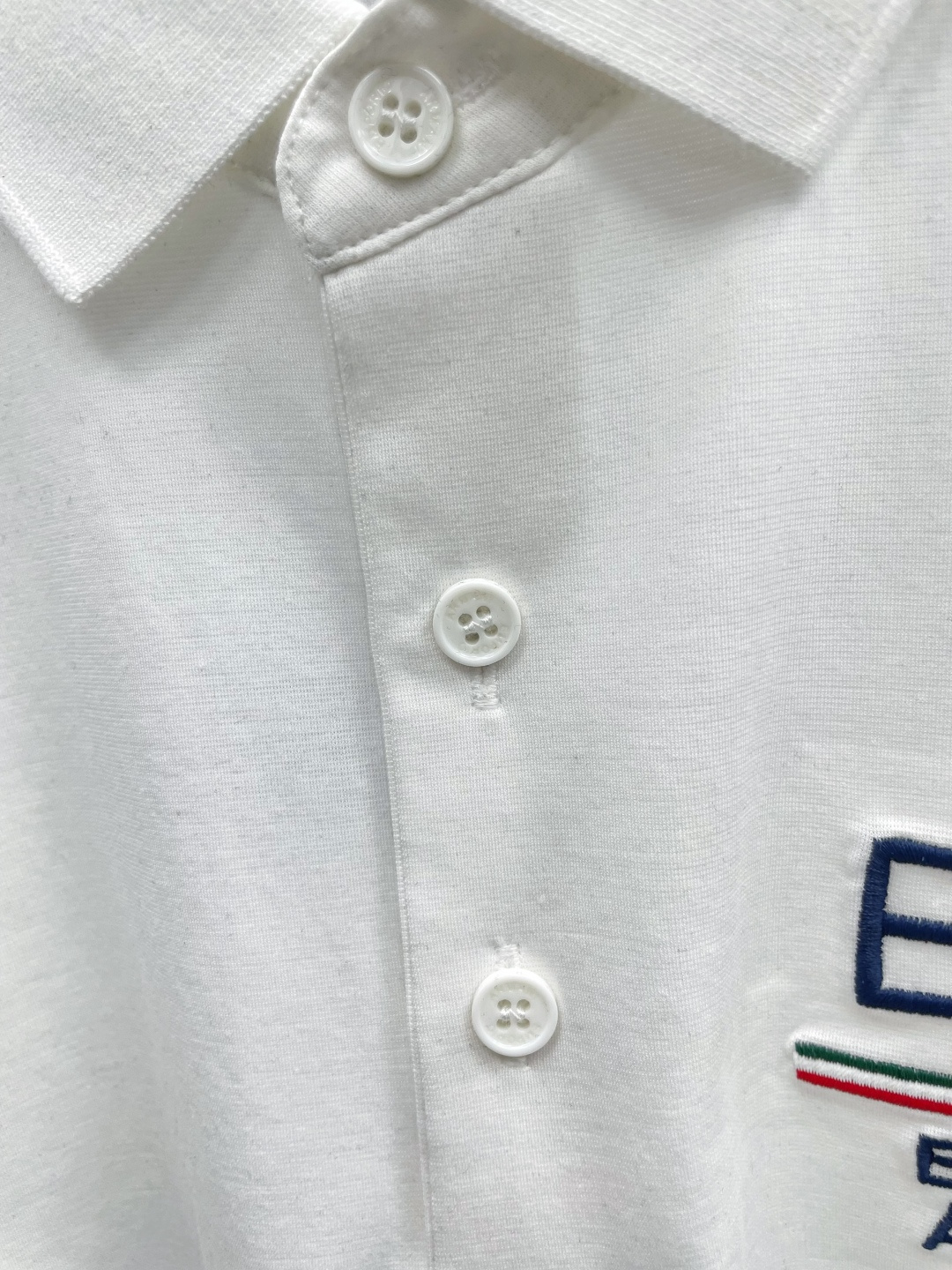 Armani 25SS EA7 Logo Polo T-Shirt Premium Silk Cotton Fit - Image 4