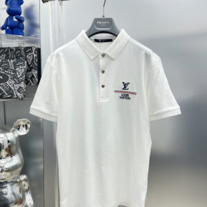 Louis Vuitton 25SS Embroidered Logo Polo T-Shirt Premium Silk Cotton Edition