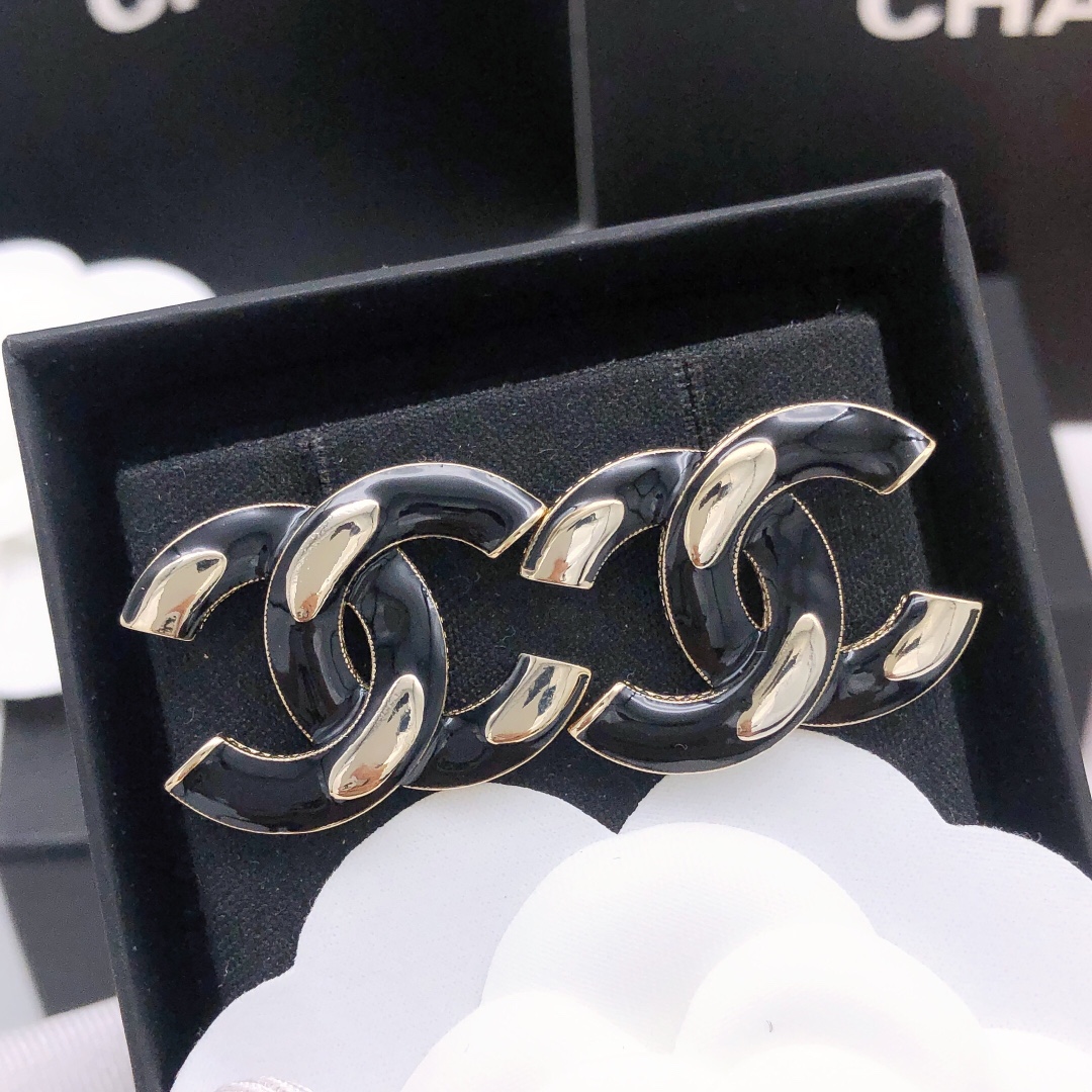 Chanel Black Letter Stud Earrings XED0710 Premium Boutique-Inspired Luxury Design - Image 5