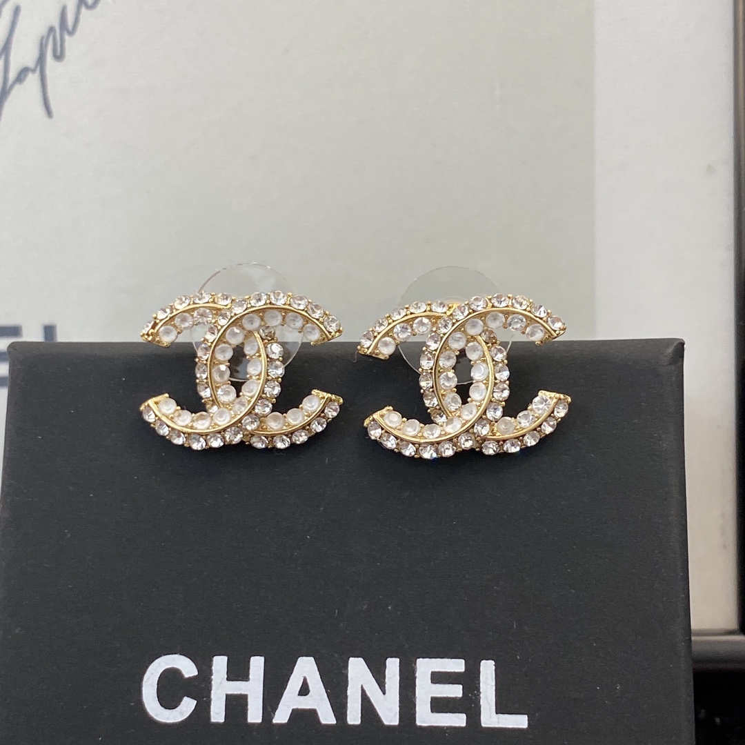 Chanel Style Elegant Earrings Premium Counter-Inspired Luxury Design (E102) - Image 2
