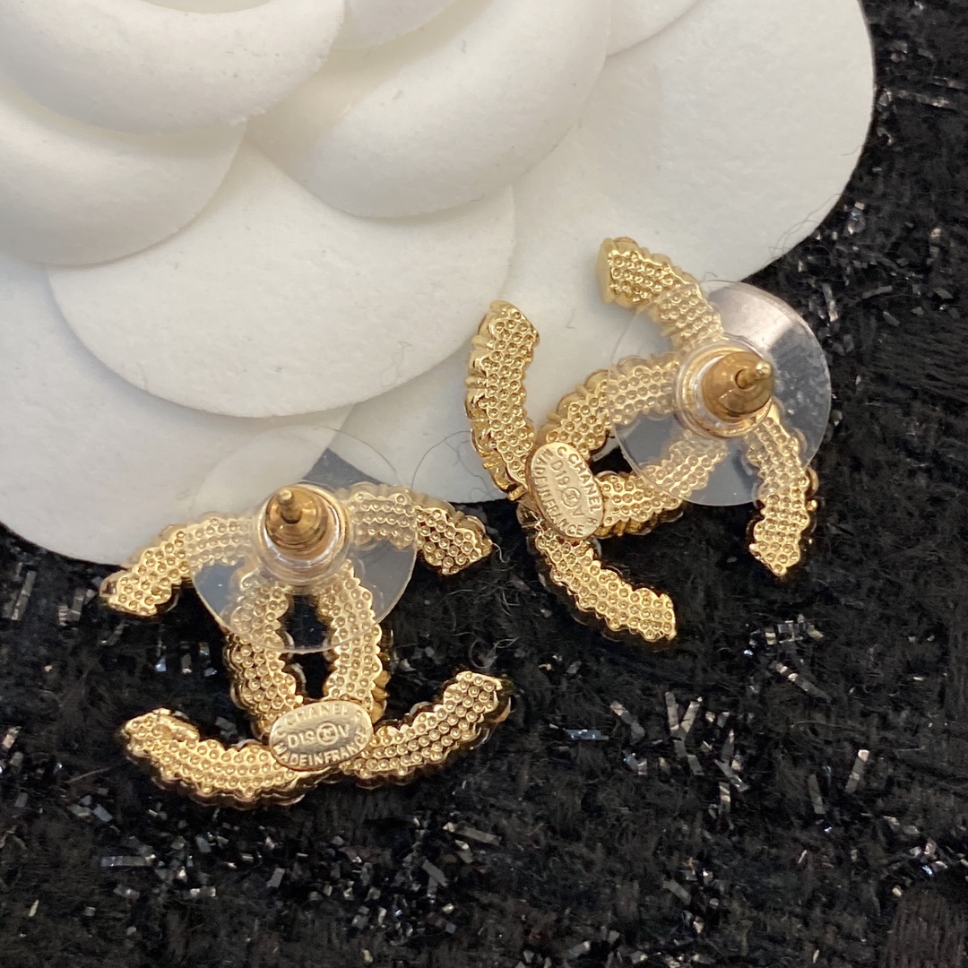 Chanel Style Elegant Earrings Premium Counter-Inspired Luxury Design (E102) - Image 4