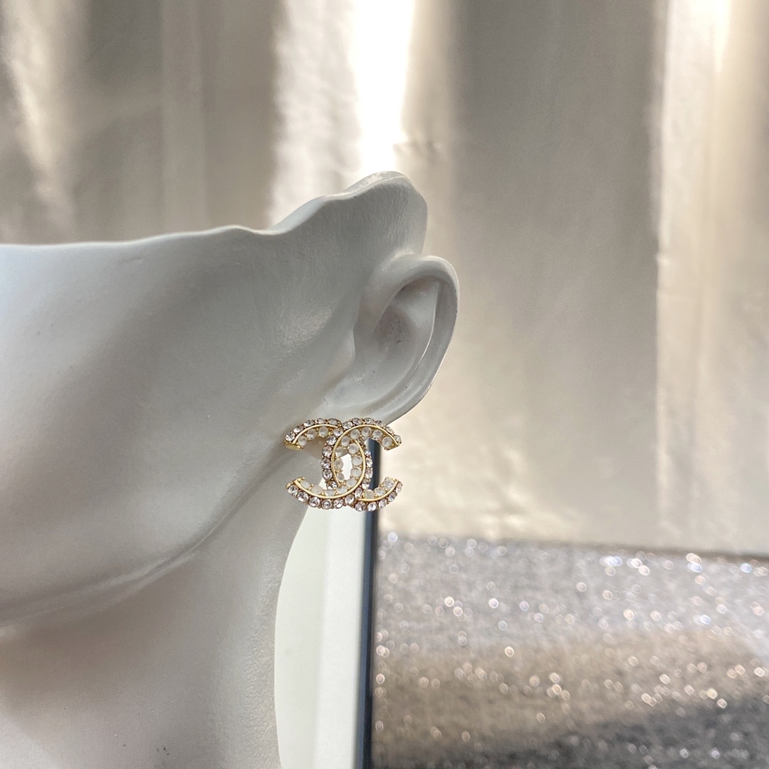 Chanel Style Elegant Earrings Premium Counter-Inspired Luxury Design (E102) - Image 3
