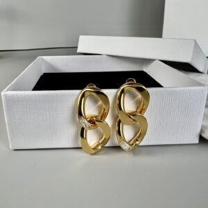 Celine Logo Stud Earrings Minimalist Elegant Luxury Design (YHEH055)