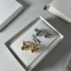 Celine Mirror Polish Earrings Elegant Minimalist Commuter Design (YHED055)