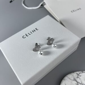 Celine Elegant Earrings Minimalist Mirror Finish Luxury Design (YHED055)