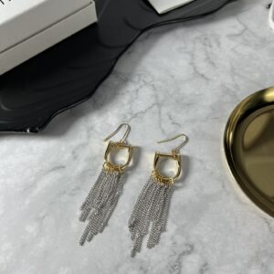 Celine Tassel Earrings Elegant Minimalist Drop Luxury Design (YHED050)