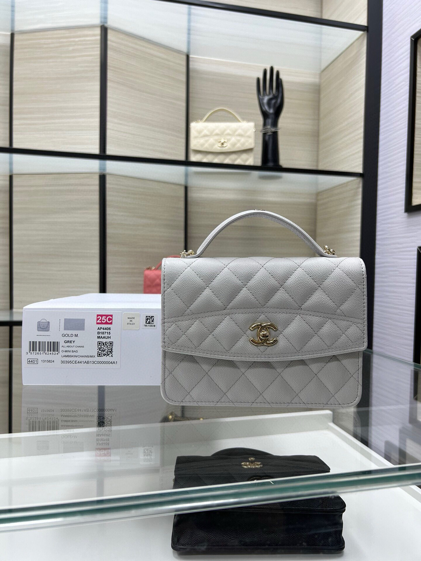 Ohanel 25C New Leather Logo Handbag 3 in 1 Backpack Shoulder and Crossbody Compact 14x18x3cm - Image 3