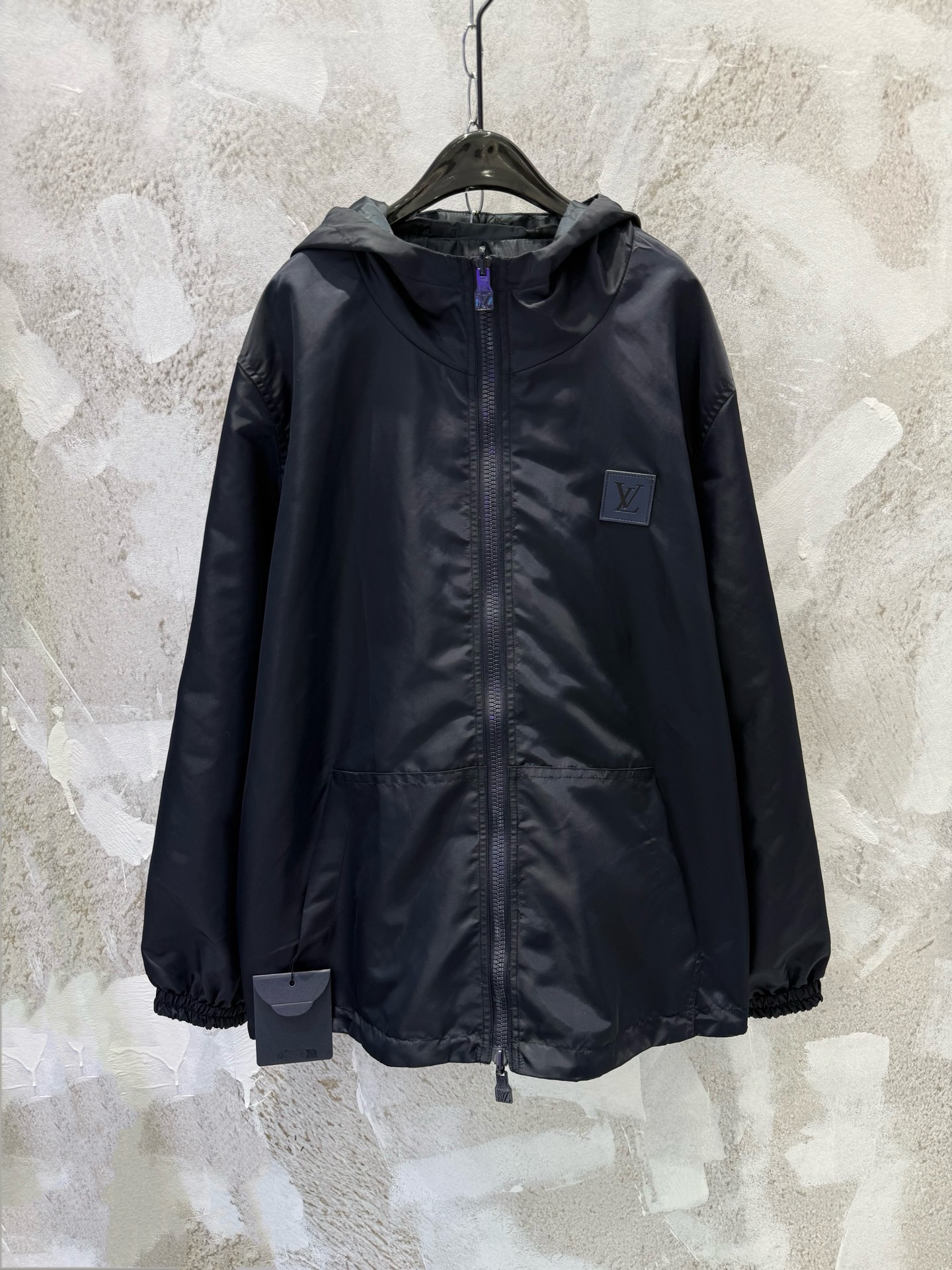 Louis Vuitton Double Sided Monogram Jacquard Jacket Leather Logo Waterproof Windproof Premium Outerwear