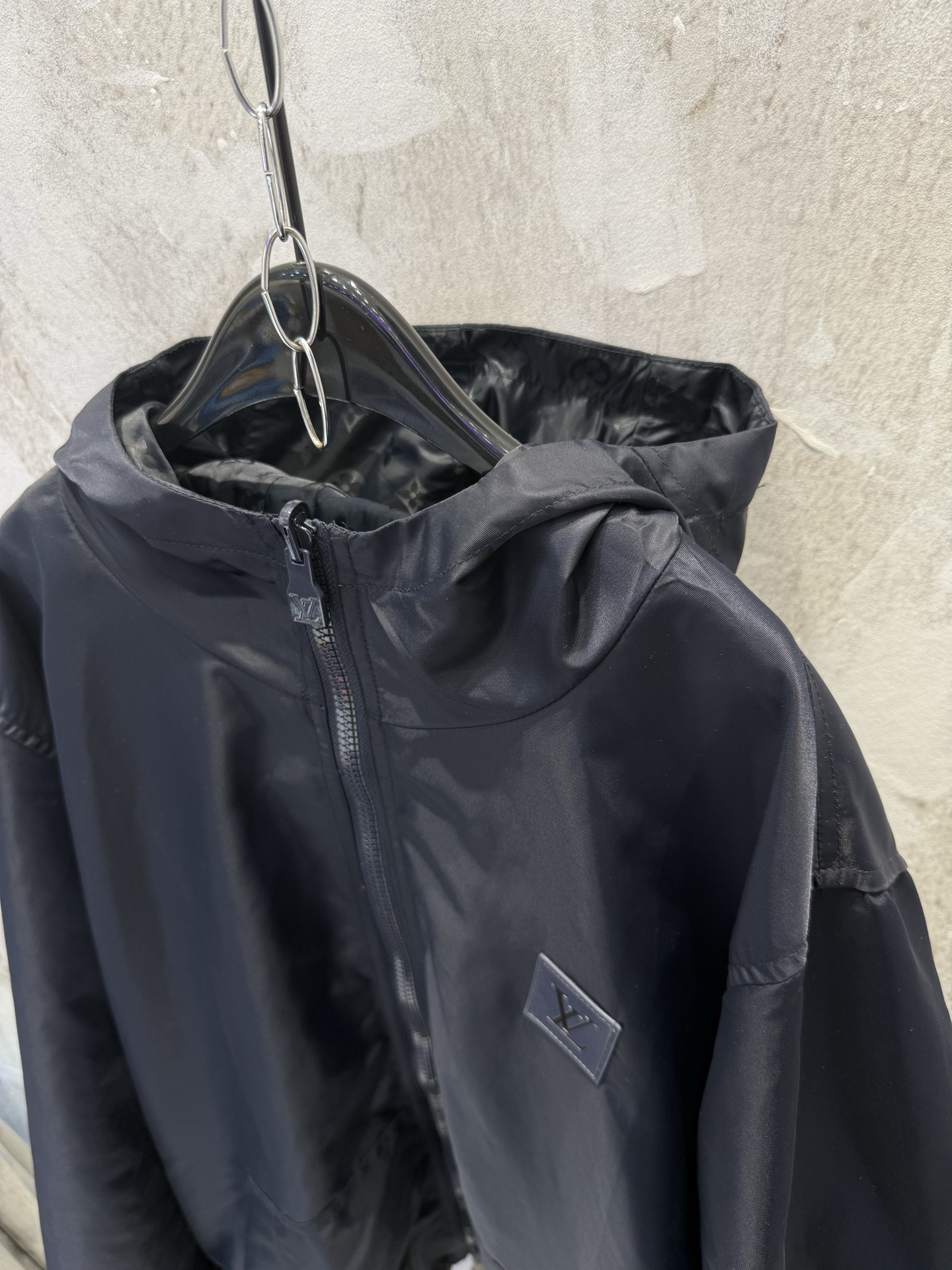 Louis Vuitton Double Sided Monogram Jacquard Jacket Leather Logo Waterproof Windproof Premium Outerwear - Image 2