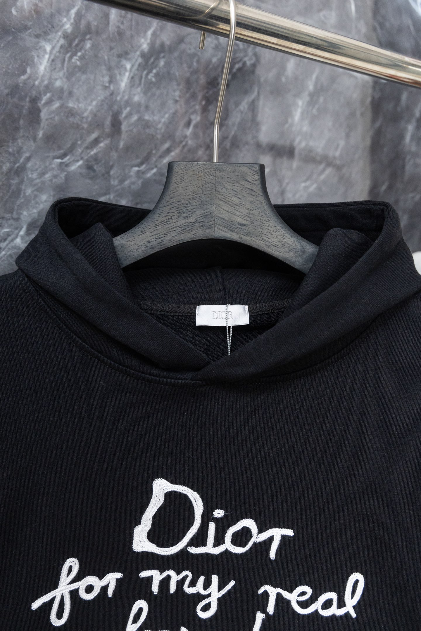 Dior J0193 Ice Cream Embroidered Hoodie 420g Heavyweight Cotton - Image 5