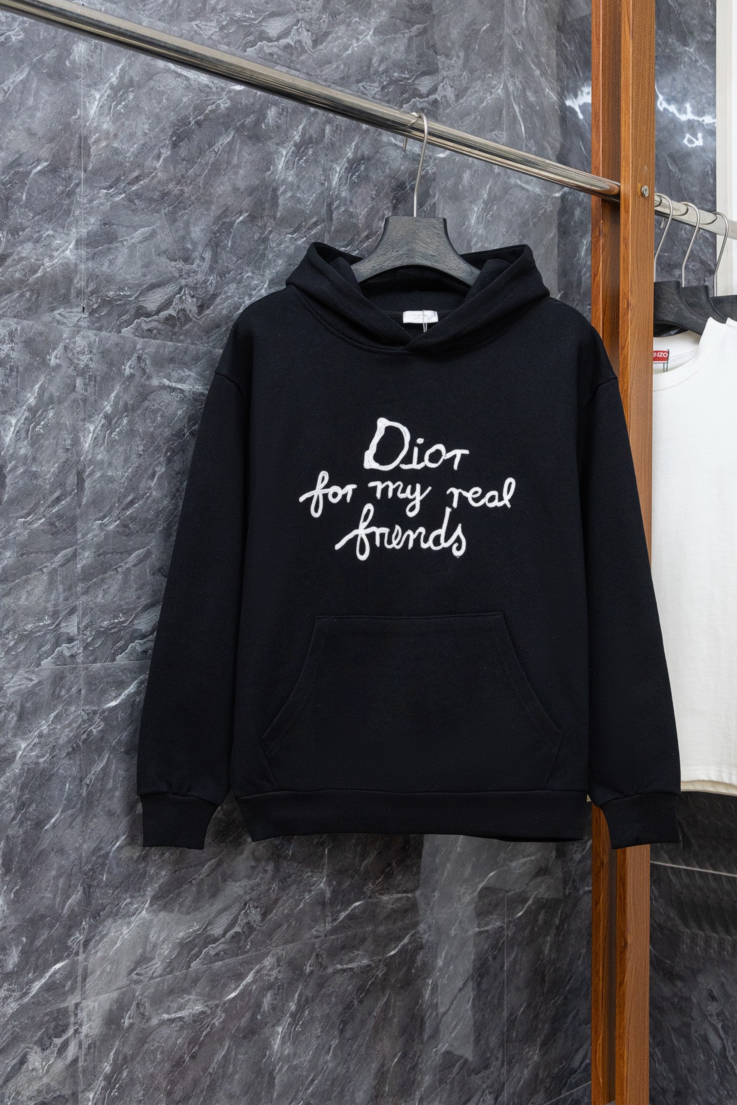 Dior J0193 Ice Cream Embroidered Hoodie 420g Heavyweight Cotton