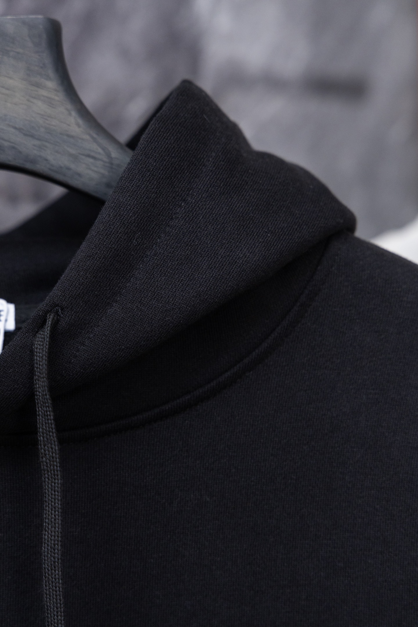 LOEWE J0199 Chest Leather Logo Hoodie 460g Heavyweight Cotton - Image 7