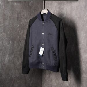 Dior Ribbon Embroidered Velvet Baseball Jacket Premium Cowhide Velvet Designer Outerwear