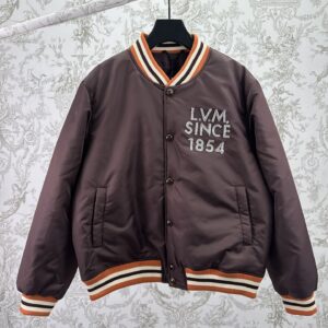Louis Vuitton 2026 1854 Embroidered Pilot Waist Jacket Brown Premium Designer Outerwear