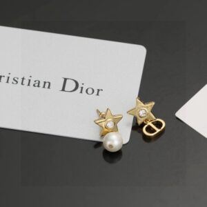 Dior CD Star Letter Earrings S925 Silver Needle Elegant Trend Design