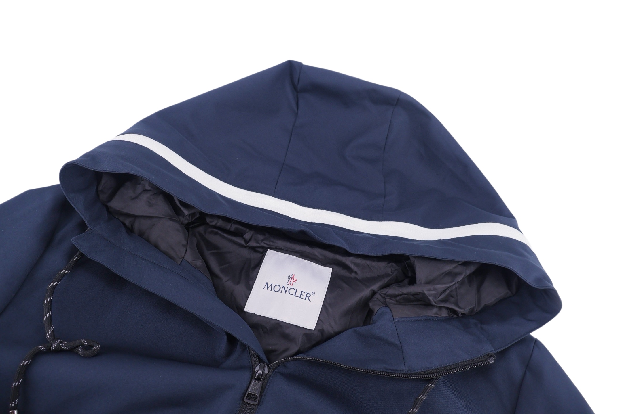 Moncler Hooded Outdoor Jacket Blue Lightweight Breathable Premium Designer Outerwear - Image 4