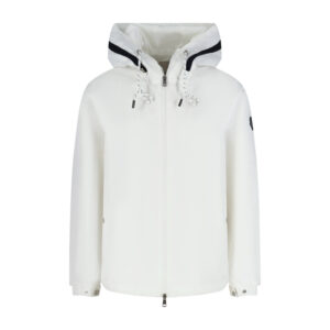 Moncler Hooded Outdoor Jacket White Lightweight Breathable Premium Designer Outerwear