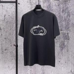 Prada 2026 Spring/Summer Premium Logo T-Shirt Heavyweight Luxury Essential