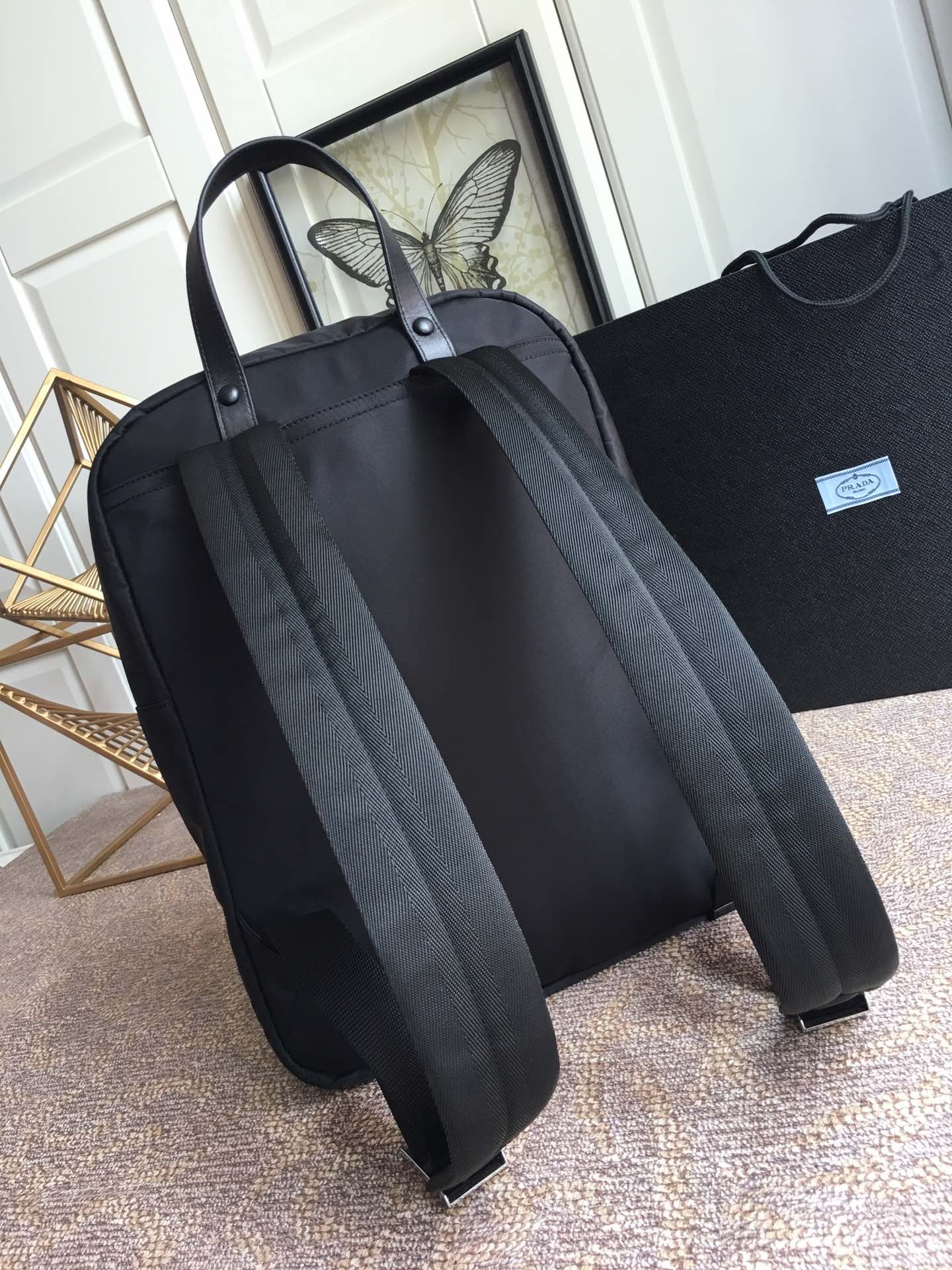 Backpack Model 2VZ021 Nylon Leather Trim Edition - Image 4