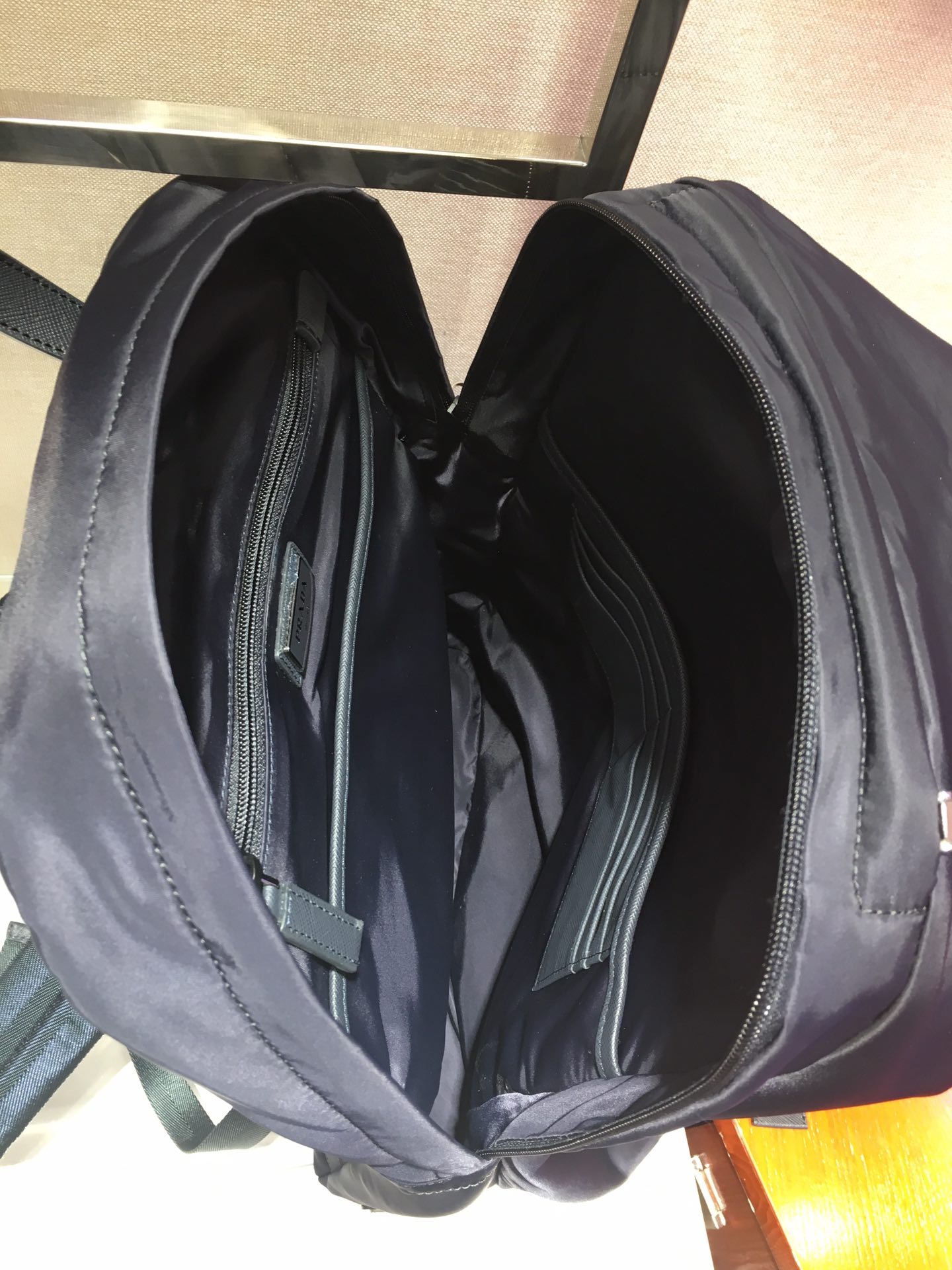 Multifunctional Backpack Model 2VZ028 Nylon Saffiano Trim Edition - Image 4