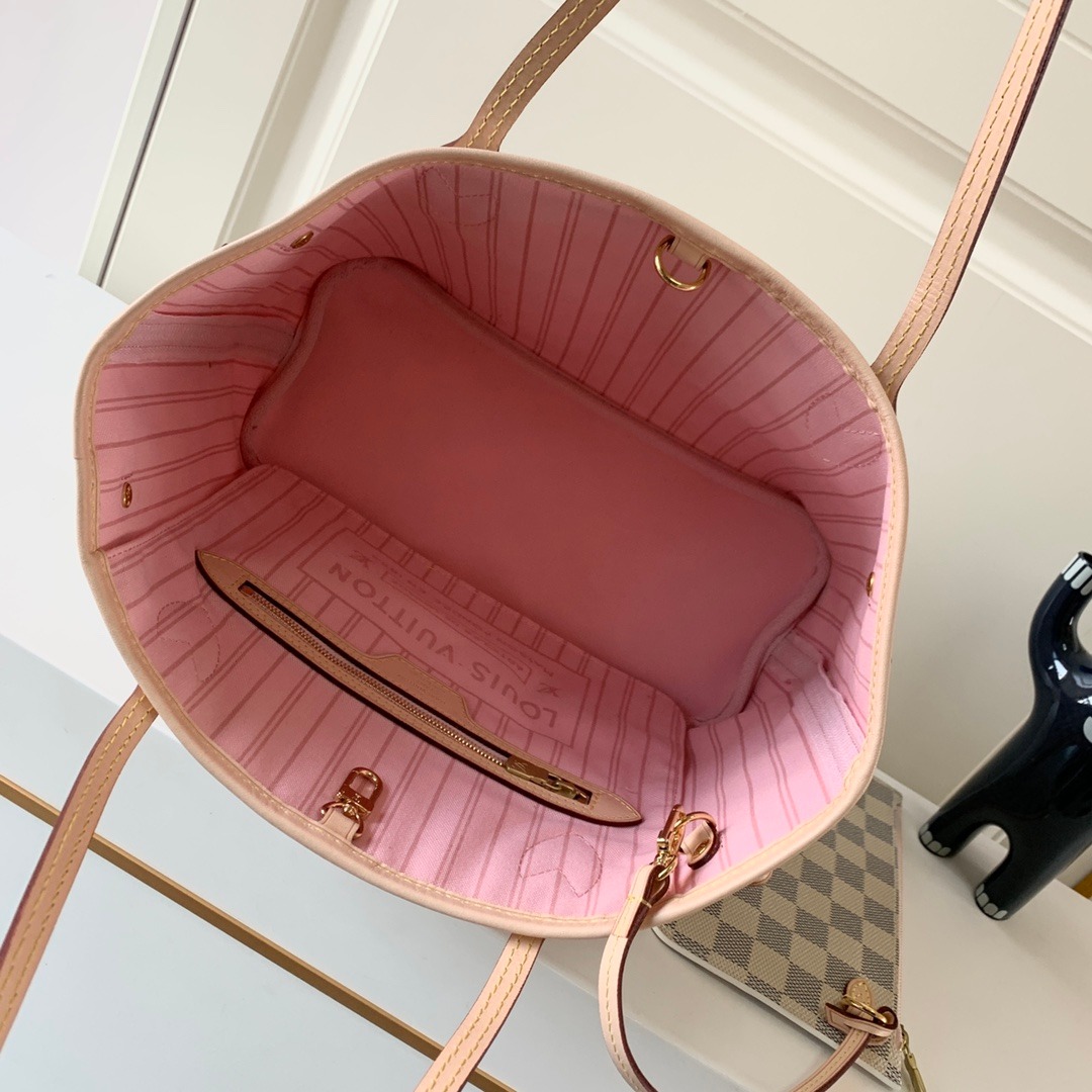 Louis Vuitton Small Neverfull Handbag Classic Tote Style Compact Edition - Image 5