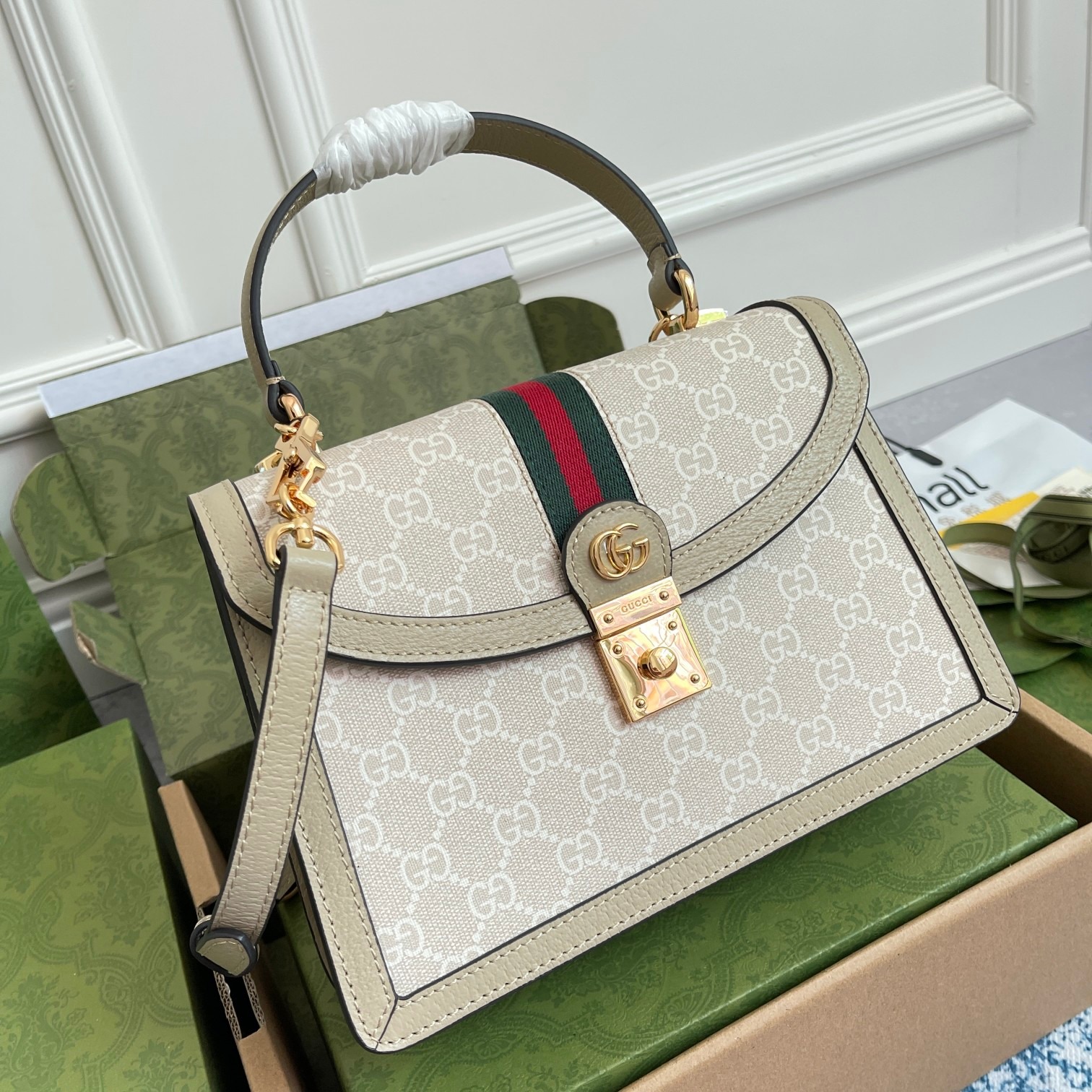 Gucci Style 651055 Oatmeal Color Premium Quality Handbag with Full Packaging - Image 5