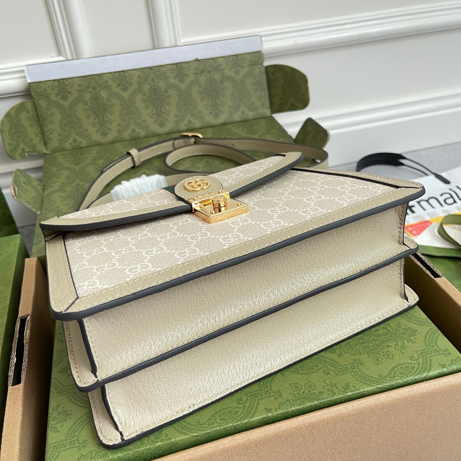 Gucci Style 651055 Oatmeal Color Premium Quality Handbag with Full Packaging - Image 3