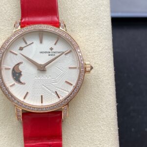 Vacheron Constantin Inspired Patrimony Moon Phase Watch GV1 36 mm White Gold Case