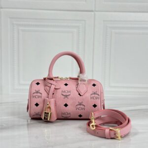 Peach Pink Mini Boston Padlock Bag Premium Edition