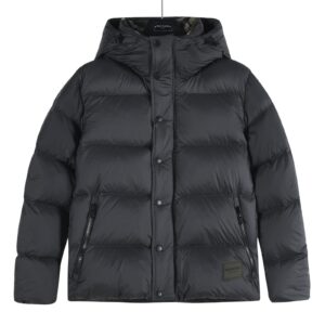 Burberry FW25 Nylon Solid Color Hooded Down Jacket Unisex B06