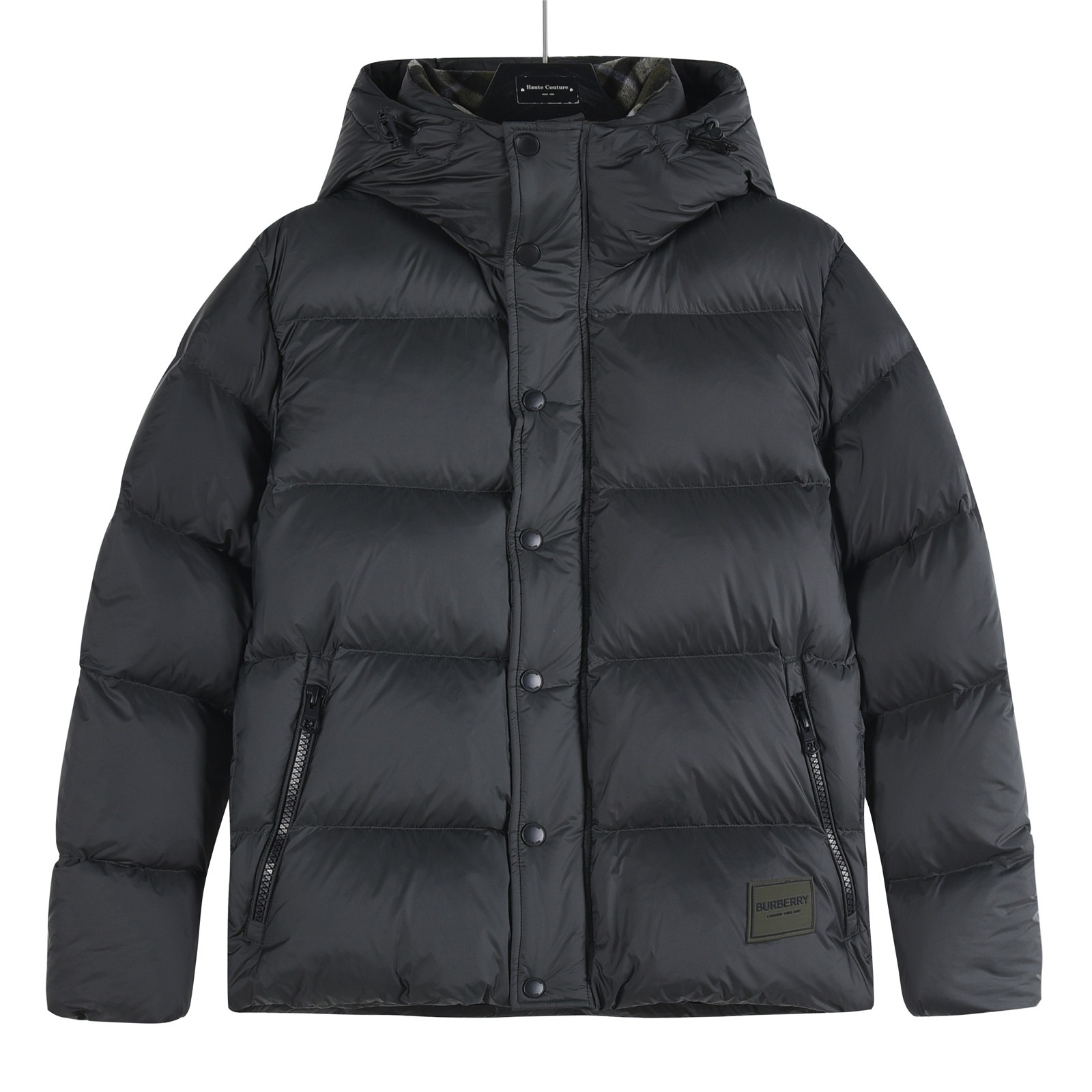 Burberry FW25 Nylon Solid Color Hooded Down Jacket Unisex B06