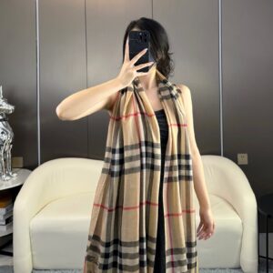Classic Embroidered Logo Scarf Elegant Soft Shawl Timeless Luxury Wrap