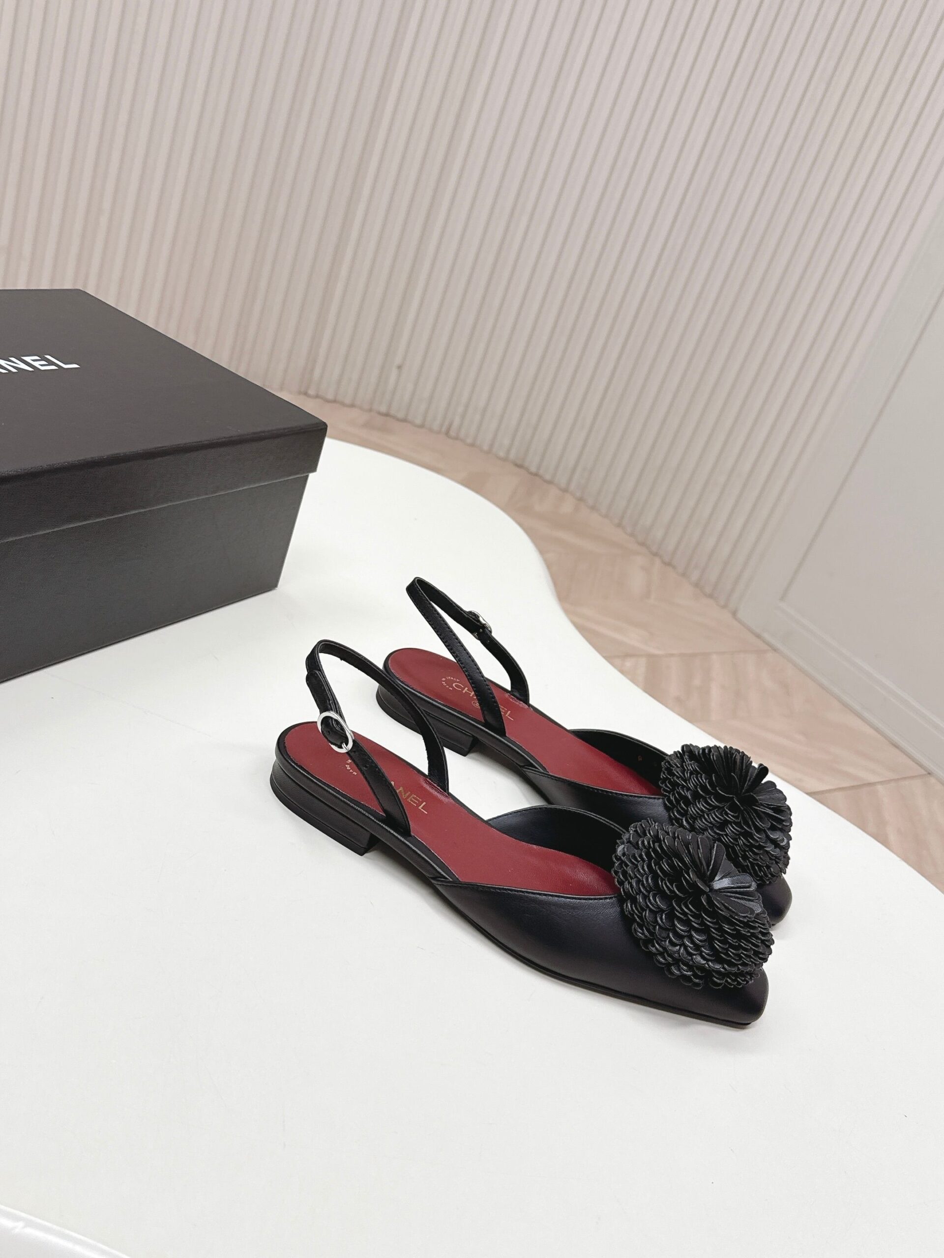 Chanel 2026 Summer Camellia Petal Full Leather Sandals Sweet Elegant Designer Inspired Style - Image 4