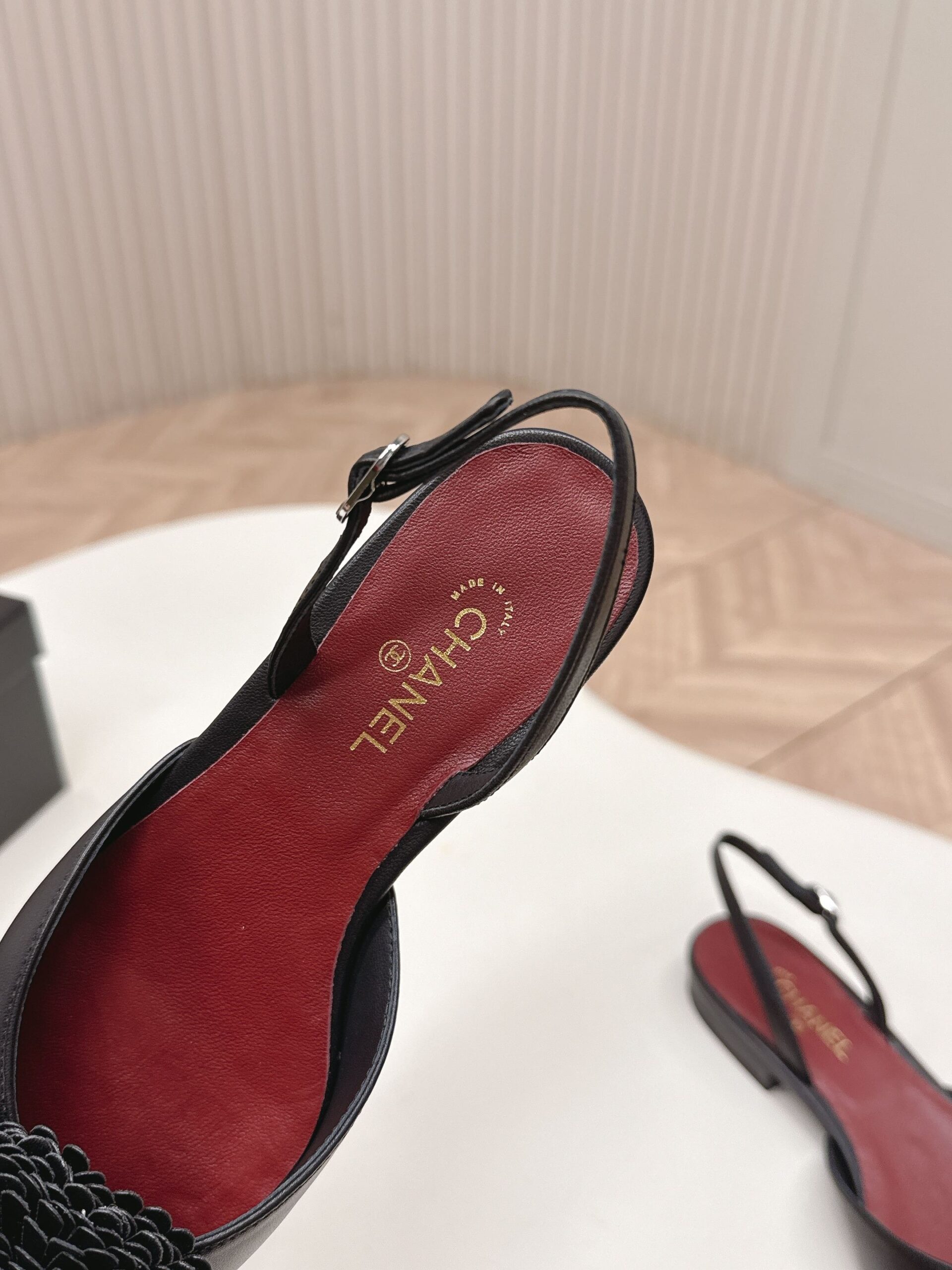 Chanel 2026 Summer Camellia Petal Full Leather Sandals Sweet Elegant Designer Inspired Style - Image 5