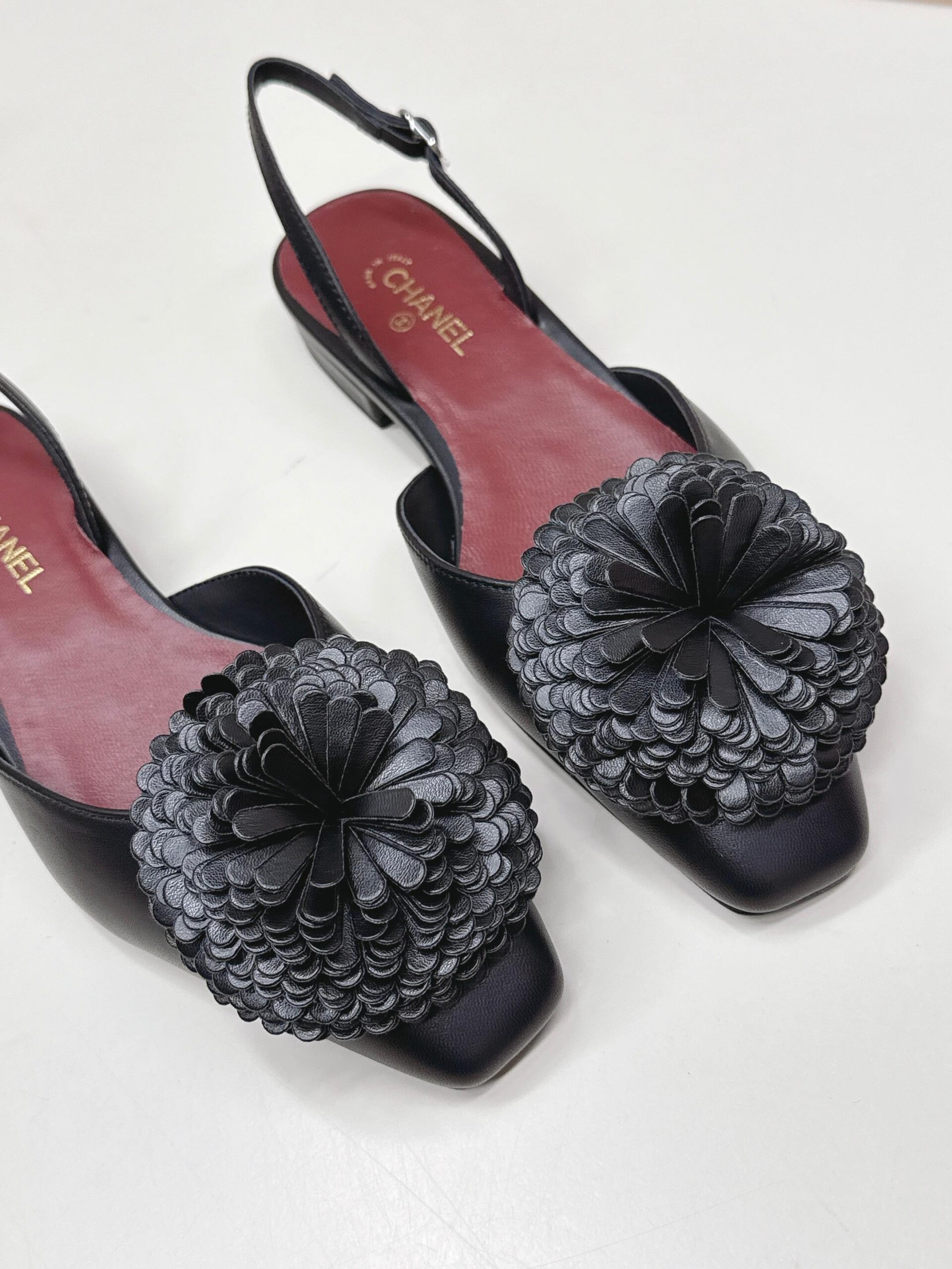 Chanel 2026 Summer Camellia Petal Full Leather Sandals Sweet Elegant Designer Inspired Style - Image 3