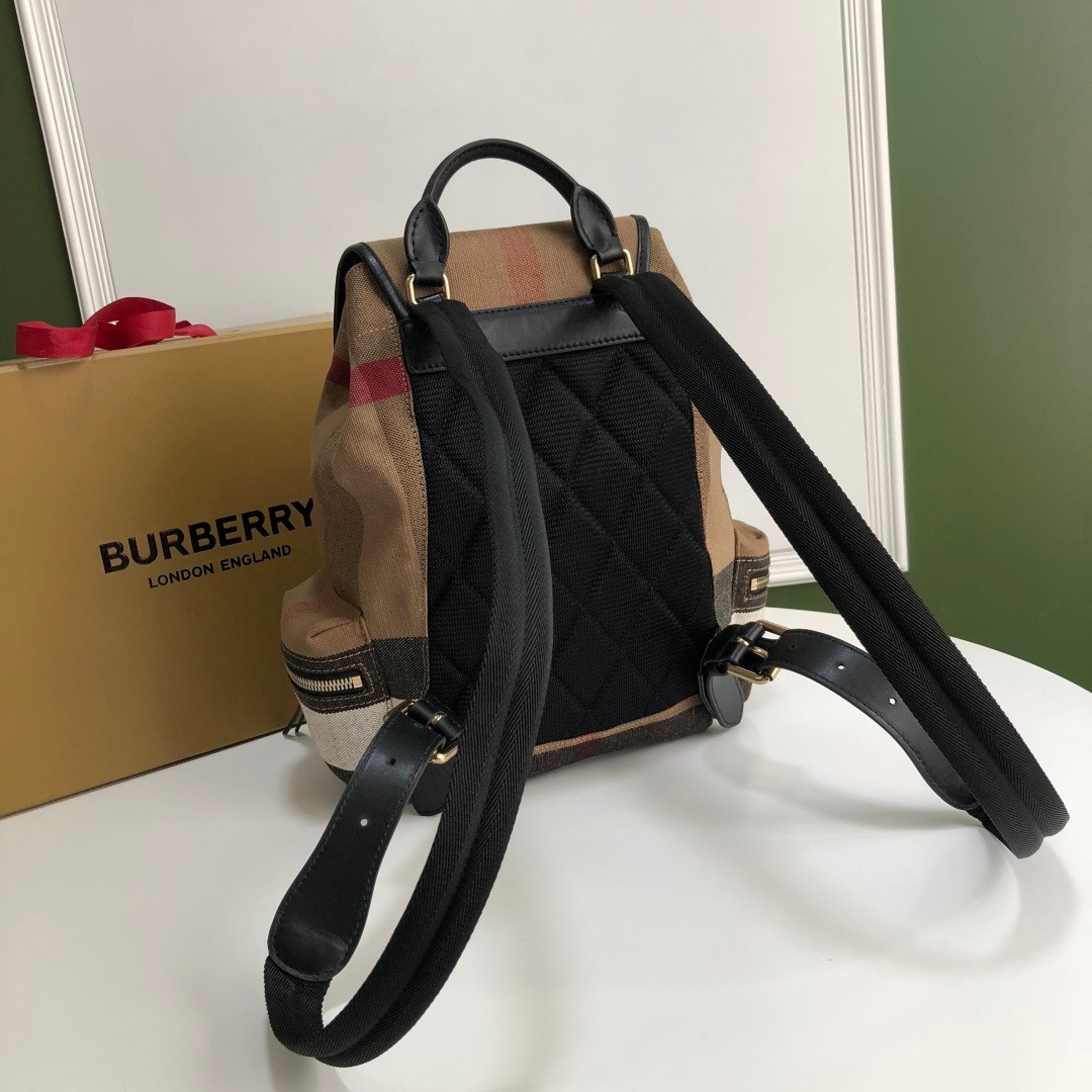 Canvas Check Backpack Rucksack Style Premium Edition - Image 4
