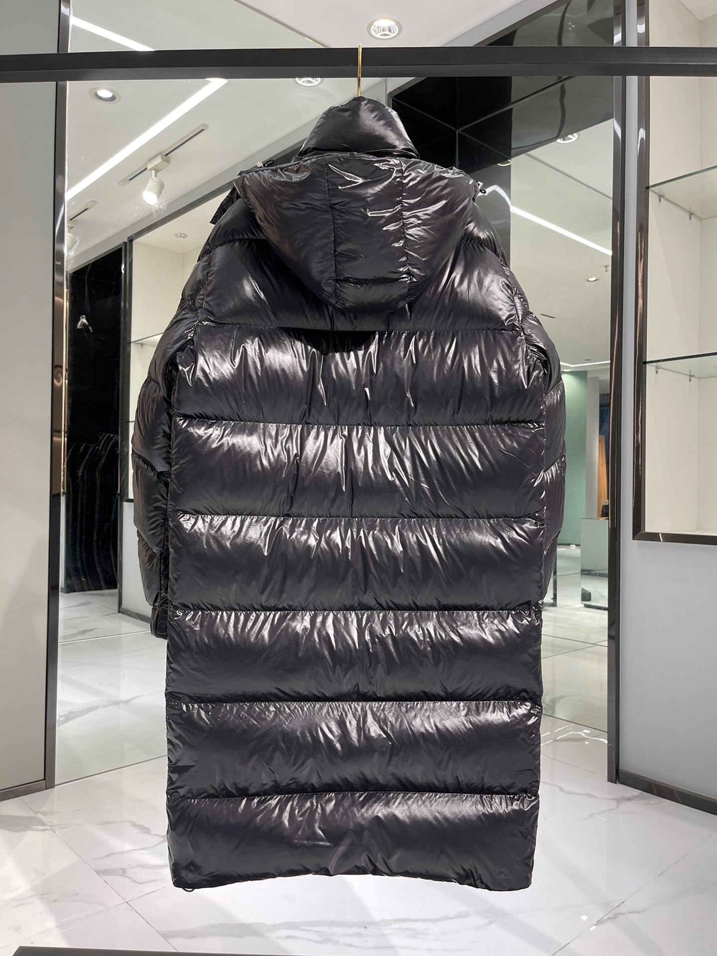 Moncler Maya Long Down Jacket Contrasting Colors Premium Winter Edition - Image 4