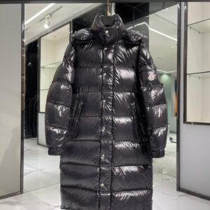 Moncler Maya Long Down Jacket Contrasting Colors Premium Winter Edition