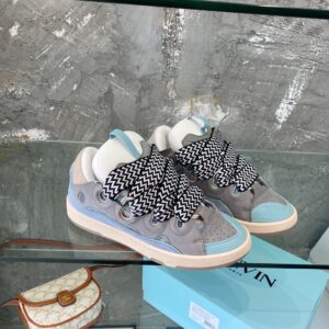 LANVIN Couple Leather Sneakers Premium Matching Luxury Casual Shoes
