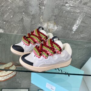Lanvin Couple Style Leather Sneakers Top-Tier Edition