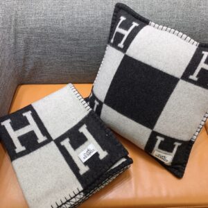 Classic Black Throw Pillow and Blanket Set Elegant Cozy Home Decor