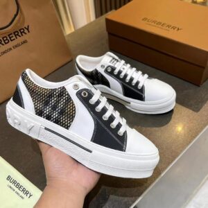 Burberry Retro Plaid Cotton Sneakers Bold Color Block Edition