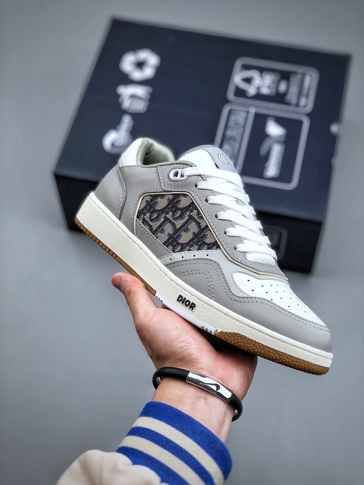 Dior Inspired B27 Sneakers Leather Monogram Low Top Luxury Streetwear Essential - Image 2